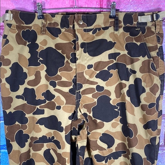 Vintage Columbia Gore-Tex Camo Hunting Pants 42x32 Waterproof Duck Camo Outdoors - Picture 2 of 12